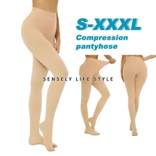 Women's Compression Pantyhose Stockings 20-32 mmHg Gradient Support Lower DVT US