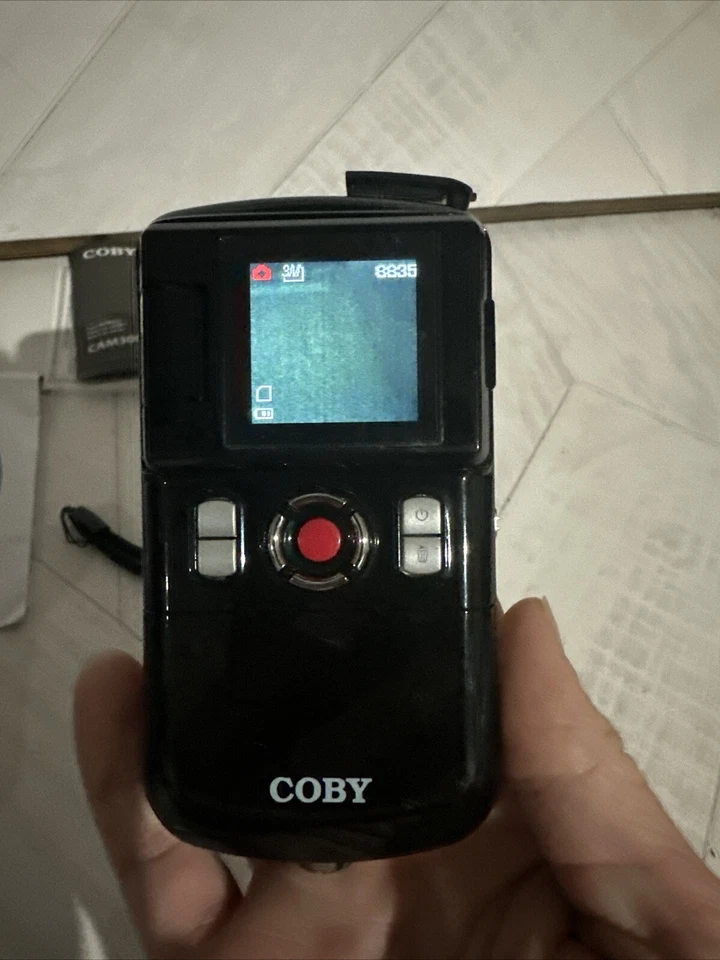 Coby Snapp Video Camera Camcorder With Disc Cords Manuals Strap Works Tested - Image 4 of 4