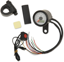 Drag Specialties 1-78 Programmable Speedometer With Indicator Lights Gloss Drag Specialties 1-78 Programmable Speedometer With Indicator Lights Gloss