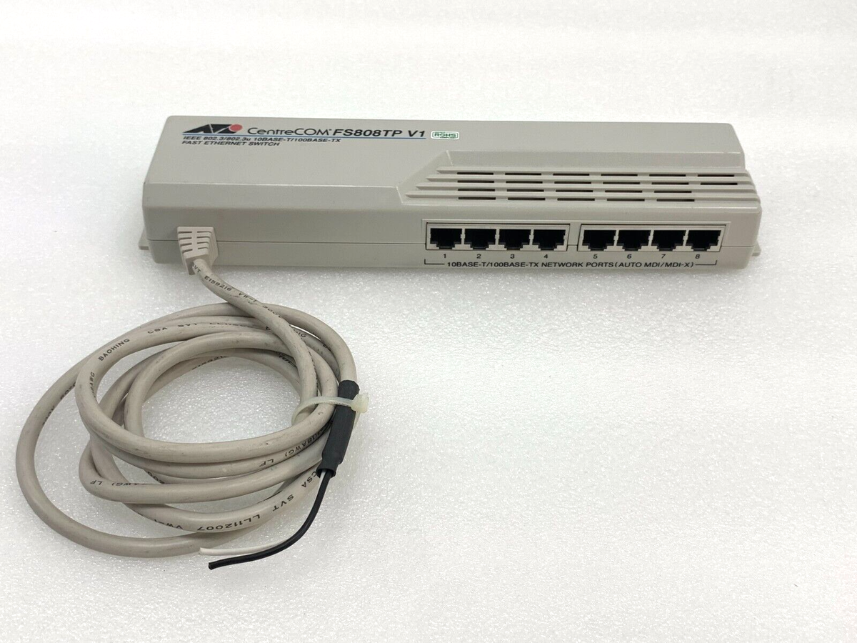 Allied Telesis CentreCom FS808TP V1 Layer 2 Switch (10/100 m) ROHS 
