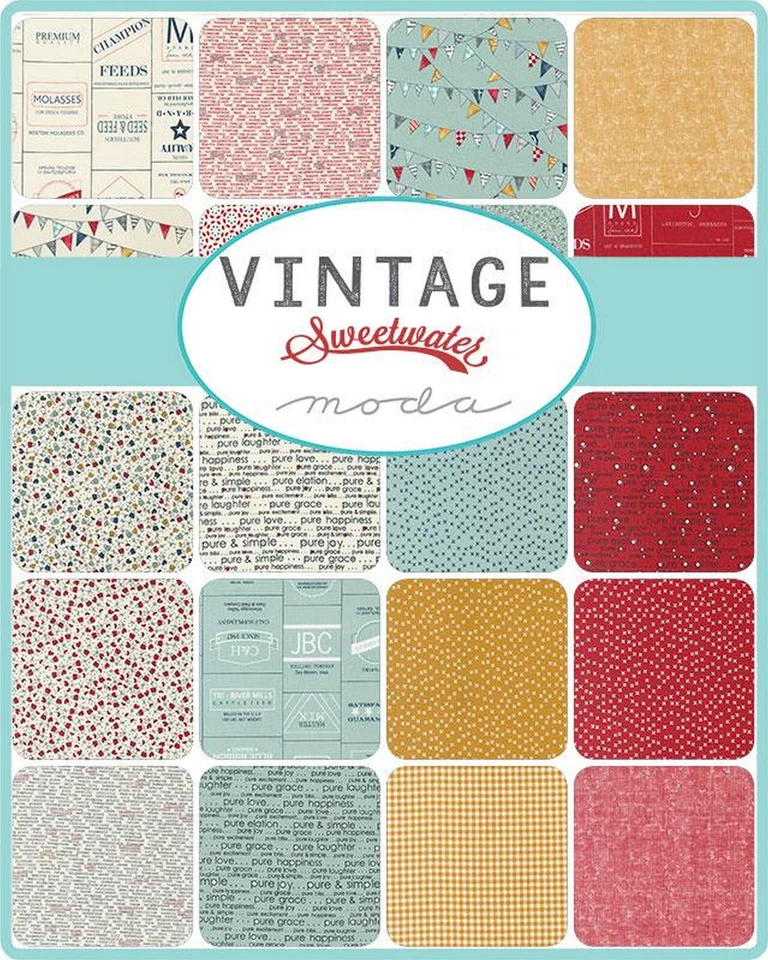 Vintage Moda Charm Pack 42 100% Cotton 5" Precut Fabric Quilt Squares - Image 2 of 2