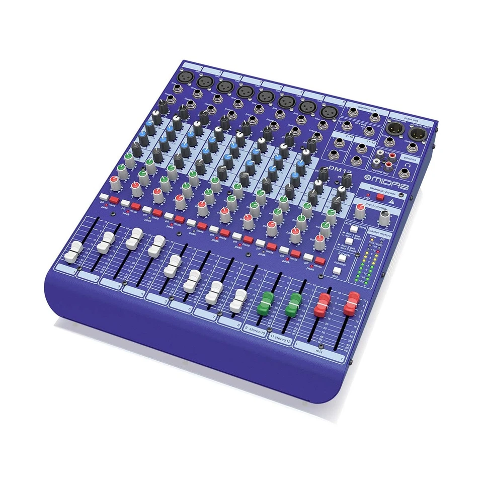 Midas DM12 12 Input Analogue Live and Studio Mixer with Midas Microphone Prea... - Image 3 of 4