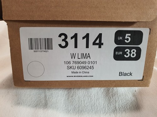 River Island Womens Black Shoes W Lima UK Size 5 EU 38 - Picture 6 of 6