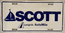 SCOTT AUTO MILE ALLENTOWN DEALERSHIP booster license plate Lehigh St. Volvo PA