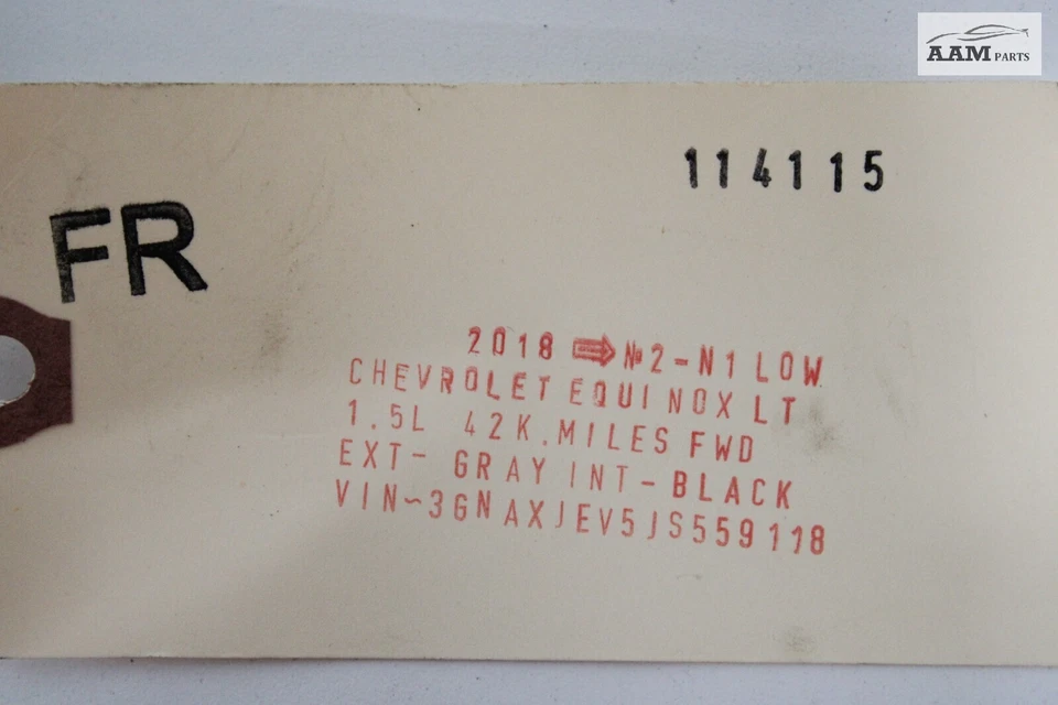 2018-2021 CHEVROLET EQUINOX LT FRONT RIGHT SIDE WINDSHIELD WIPER ARM OEM - Image 4 of 4