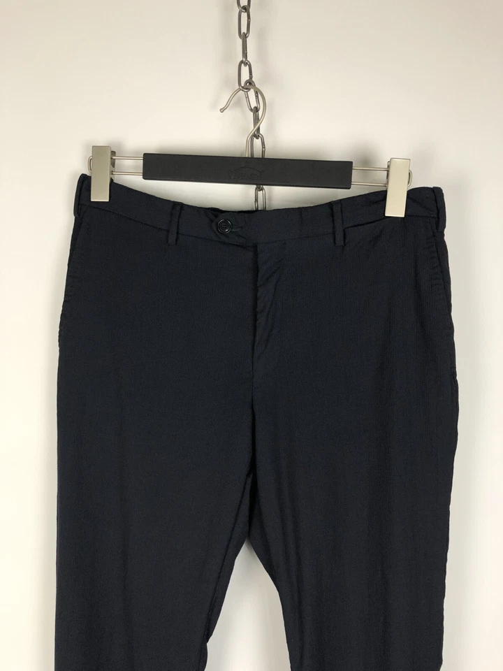 Pal Zileri Classic Wool Pants Navy Trousers size 48R - Image 2 of 4