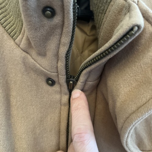 Sean John Mens Wool Blend Bomber Jacket Size XXL, Tan, Fully Lined Read - Picture 5 of 22