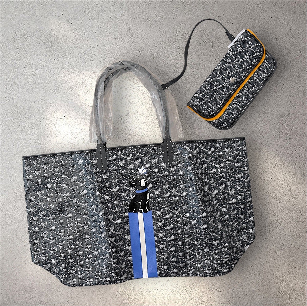 Goyard St Louis PM Tote Bag, Limited Hulot Butterfly Stripes