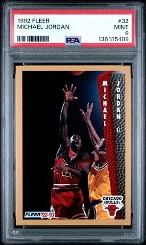 1992-93 Fleer Michael Jordan Card PSA 9 Mint #32