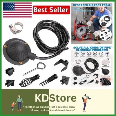 Air Foot Pedal + 16mm Cutter Head Set with 8' Hose for Ridgid & Spartan Machines