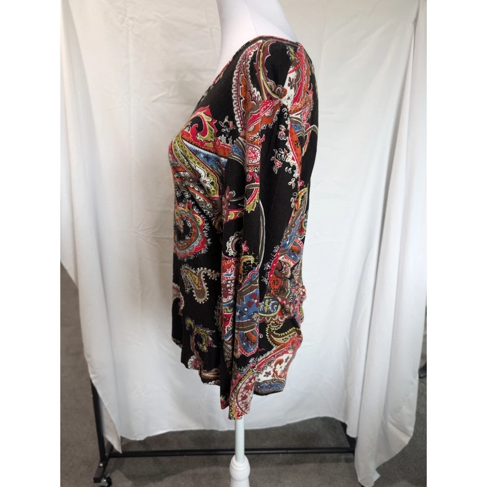 Blusa Camisa Top Para Mujer Chico Para Mujer Talla 1 Mediana Tejida Calicó Elástica Usada en Excelente Condición Foto 3 de 4