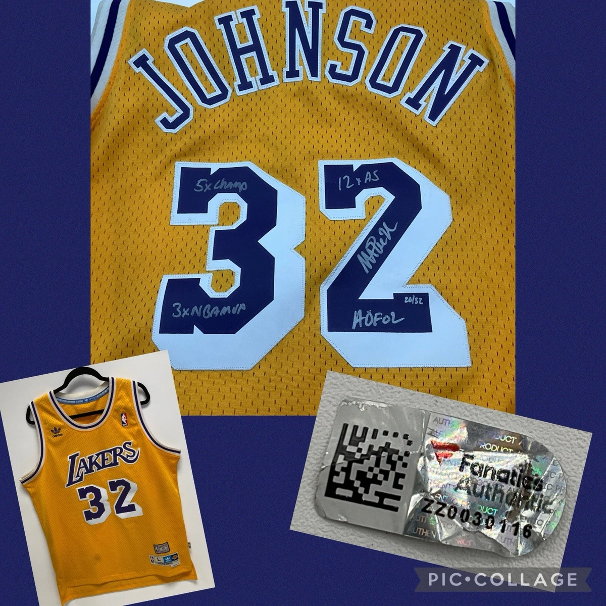 Preços baixos em Magic Johnson Fanatics Authentic NBA Camisas