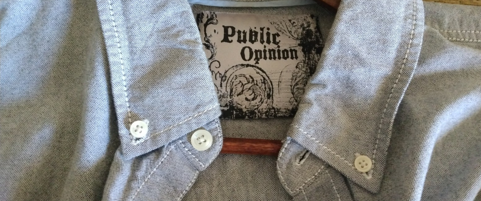PUBLIC OPINION Light Gray Chambray Button Down Co… - image 2