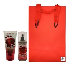Bath  Body Works Japanese Cherry Blossom Bundle Travel Size Mist Cream  Bag
