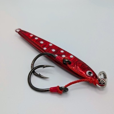 New Premium 150g/180g Solid Tungsten Vertical Jig RIGGED VMC Twin Assist 7/0