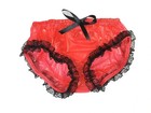 culotte coquine incontinence PVC Culotte avec des dentelles taille L rouge avec