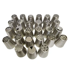 Russian Piping Tips 27P Baking Supplies Set Cake Decorating Tools Cake Supplies 