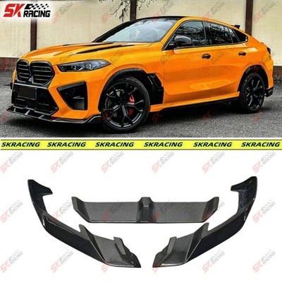 For 2024-2026 BMW X6M F96 LCI Forged/Carbon Fiber/Unpainted FRP Front Bumper Lip