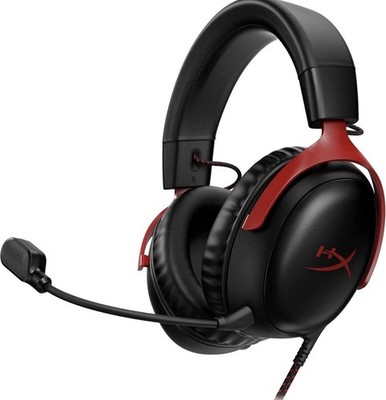 HyperX Cloud III  Kabelgebundenes Gaming-Headset   Schwarz/Rot  