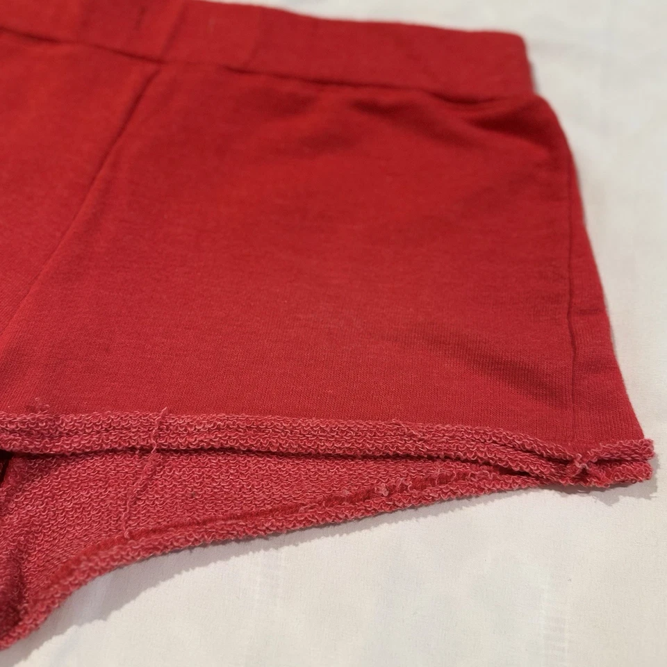 Vintage Y2K Forever 21 Red Terry Cloth Hot Mini Shorts Active Lounge 90s Booty - Image 3 of 4