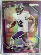 2025 Panini Prizm Nnamdi Madubuike #22 Purple Prizm /125 Baltimore Ravens
