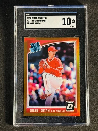 2018 Donruss Optic Shohei Ohtani #176 Bronze Prizm Pitching Variation RC SGC 10