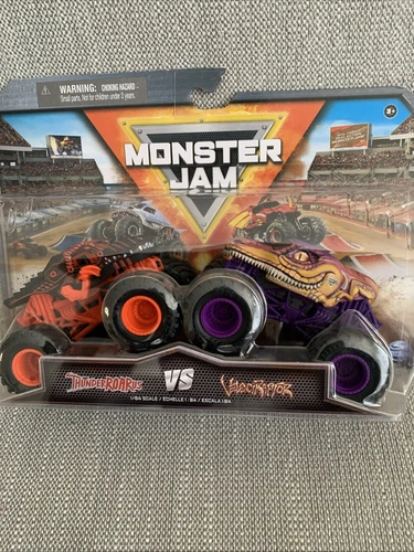 2025 SPIN MASTER MONSTER JAM SERIES 31 THUNDERROARUS VELOCIRAPTOR TWO PACK VHTF - Picture 1 of 5