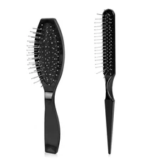 Wig Brush Set, Stainless Steel Wire Bristle for Black - Combo A 