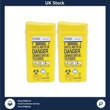 Secure Portable Sharps Disposal Bin 0.2L - Compact 2 Pack