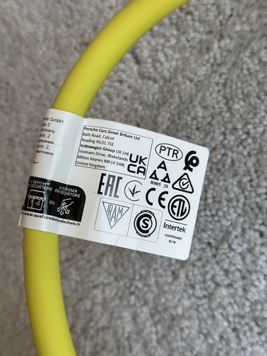 Genuine Porsche 11kW 6m Type 2 EV PHEV Charging Cable WARRANTY Audi BMW Mercedes - Picture 6 of 6