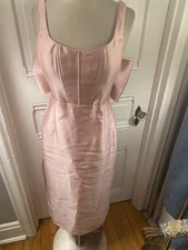 ALFRED SUNG PINK   FORMAL GOWN-OPEN BACK WITH LARGE BOW-SIZE4-NWOT-1/2 OFF SALE!