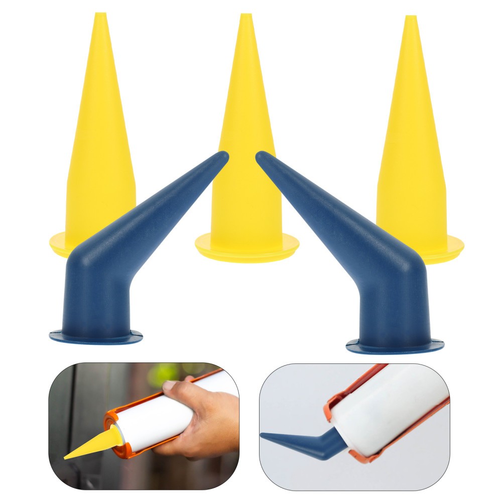 5 Pcs Reusable Caulking Nozzle Silicone Tools for Sealant Tips Extension