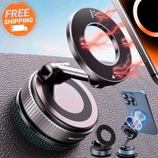 360 Vacuum Magnetic Phone Holder Adjustable Suction Cup Car Mount Foldable Stand