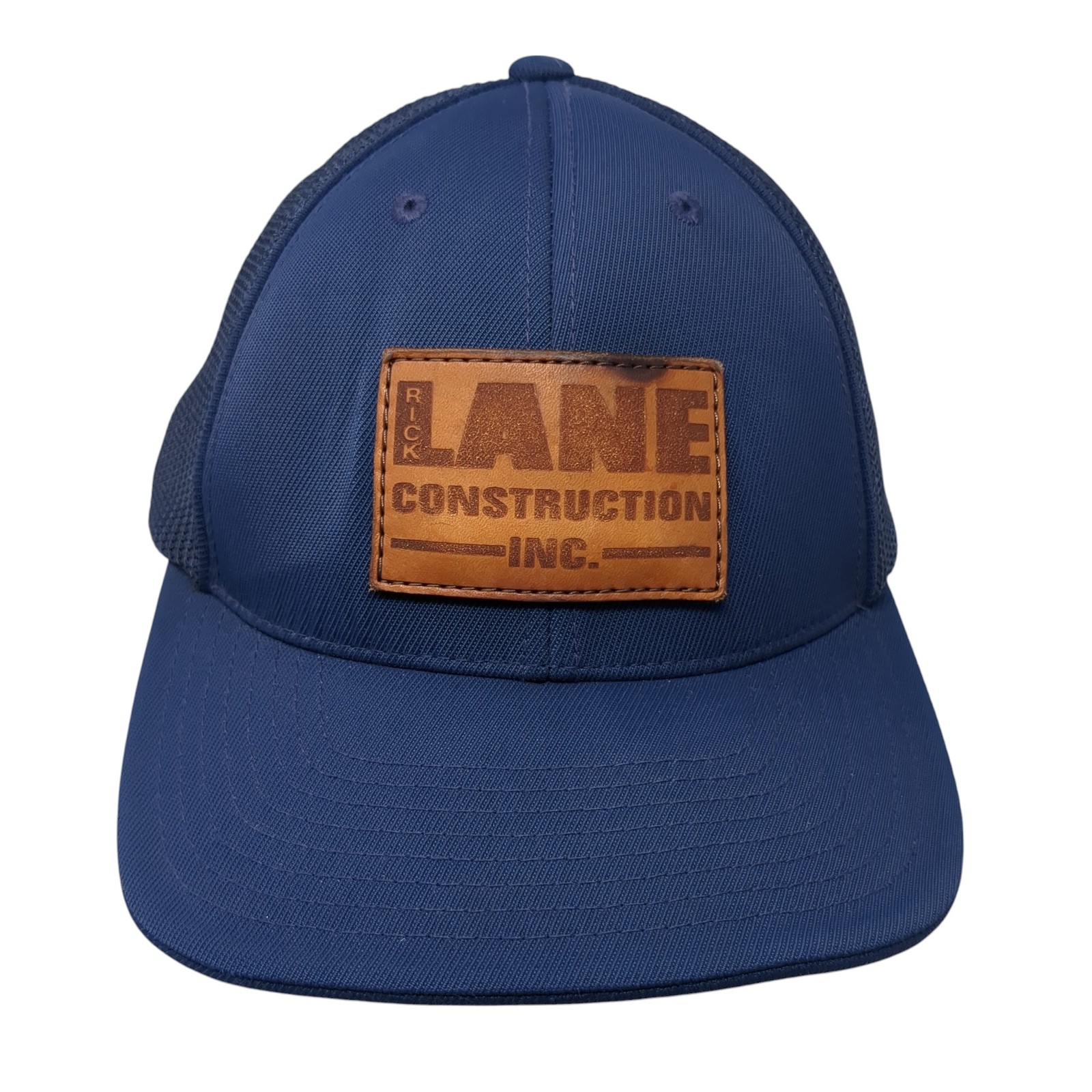 Lane Construction Inc. Leather Patch Fitted Truck… - image 1