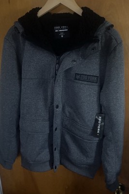 Zoo York Fleece Jacket Mens Small Gray Sherpa