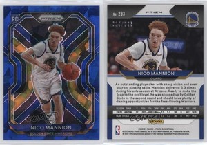 2020-21 Panini Prizm Blue Ice Prizm /125 Nico Mannion #293 Rookie RC