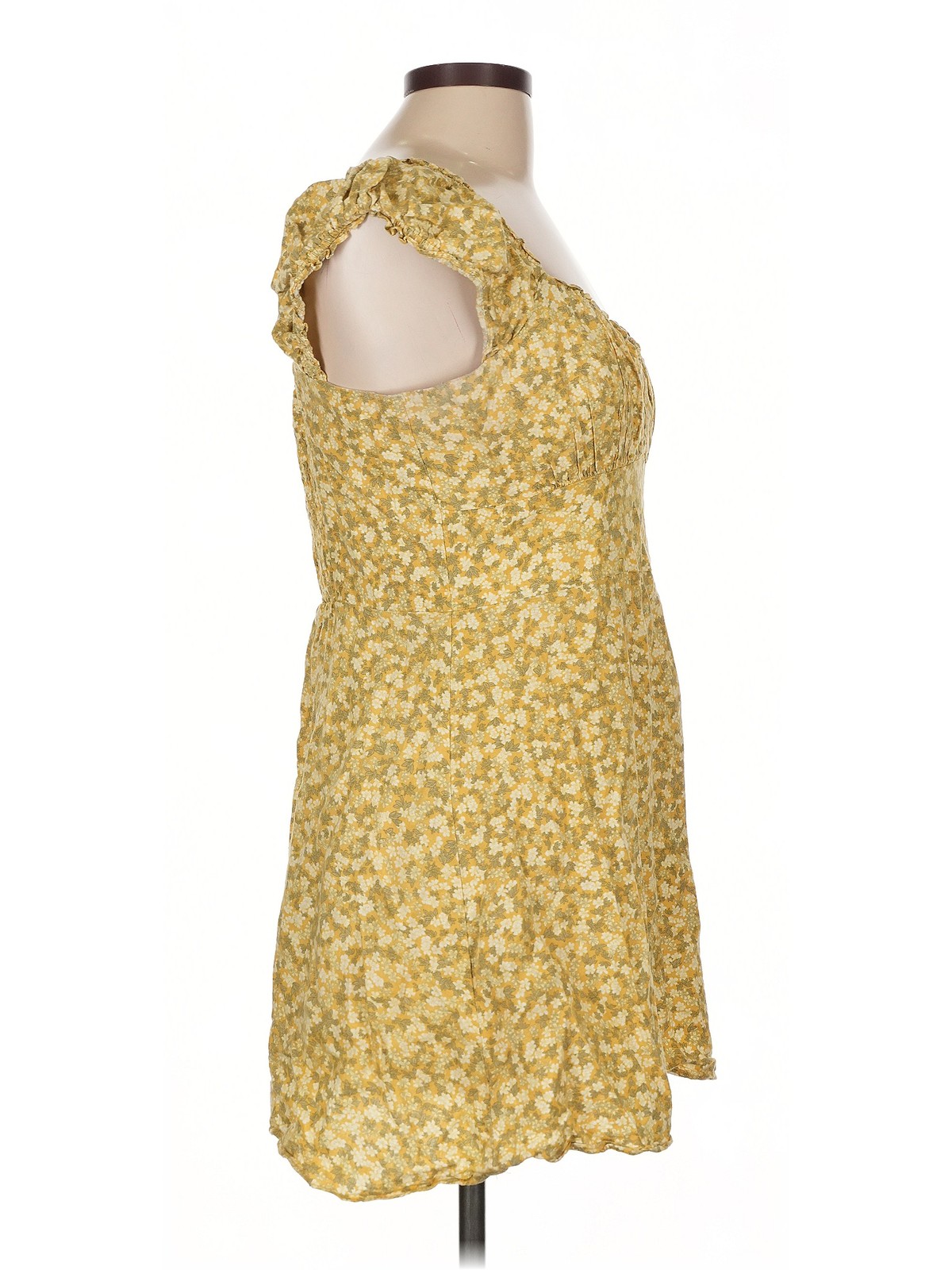 Zara Women Yellow Casual Dress L thumbnail 3