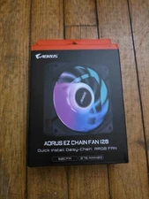 GIGABYTE AORUS EZ CHAIN FAN 120, 120MM COMPUTER CASE FAN GP-ECFAN1201 - BLACK