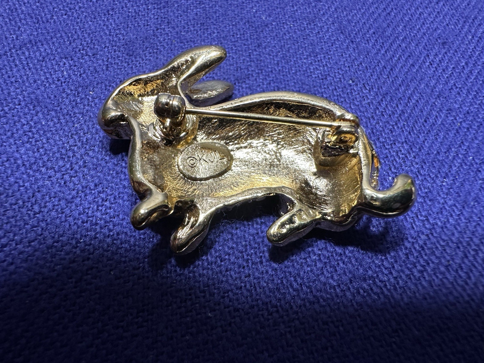 VTG KJL Kenneth Jay Lane Sparkling Bunny Rabbit E… - image 10