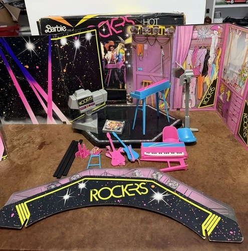 VTG 1985 Barbie and the Rockers Hot Rockin' Stage Playset, Near Complete