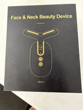 AM-810 Red Light Therapy Device for Face  Neck, Firming, Black/Gold, Portable