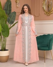 Dream Kuftan - Women  s Embroidered Dress, Perfect for Eid, Abaya, Ramadan