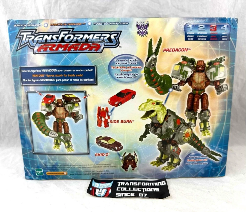 Transformers Armada Voyager Class Predacon with Side Burn Skid-Z Mini-Con MISB - Image 2 of 2