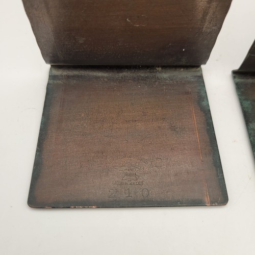 Vintage Copper Bookends Craftsman Studios Hand Forged Mission Arts & Crafts 4in - Picture 8 of 9