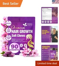 Hair Growth Soft Chews 90 Count  Delicious Daily Beauty Boost