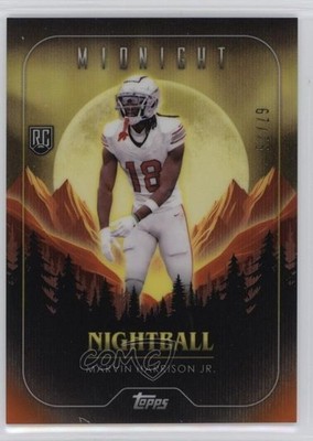 2024 Topps Midnight Nightball Dusk 67/75 Marvin Harrison Jr #NB-1 Rookie RC yl0