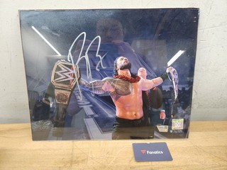 Roman Reigns WWE Autographed 11" x 14" WrestleMania 38 Spotlight Photograph wCOA