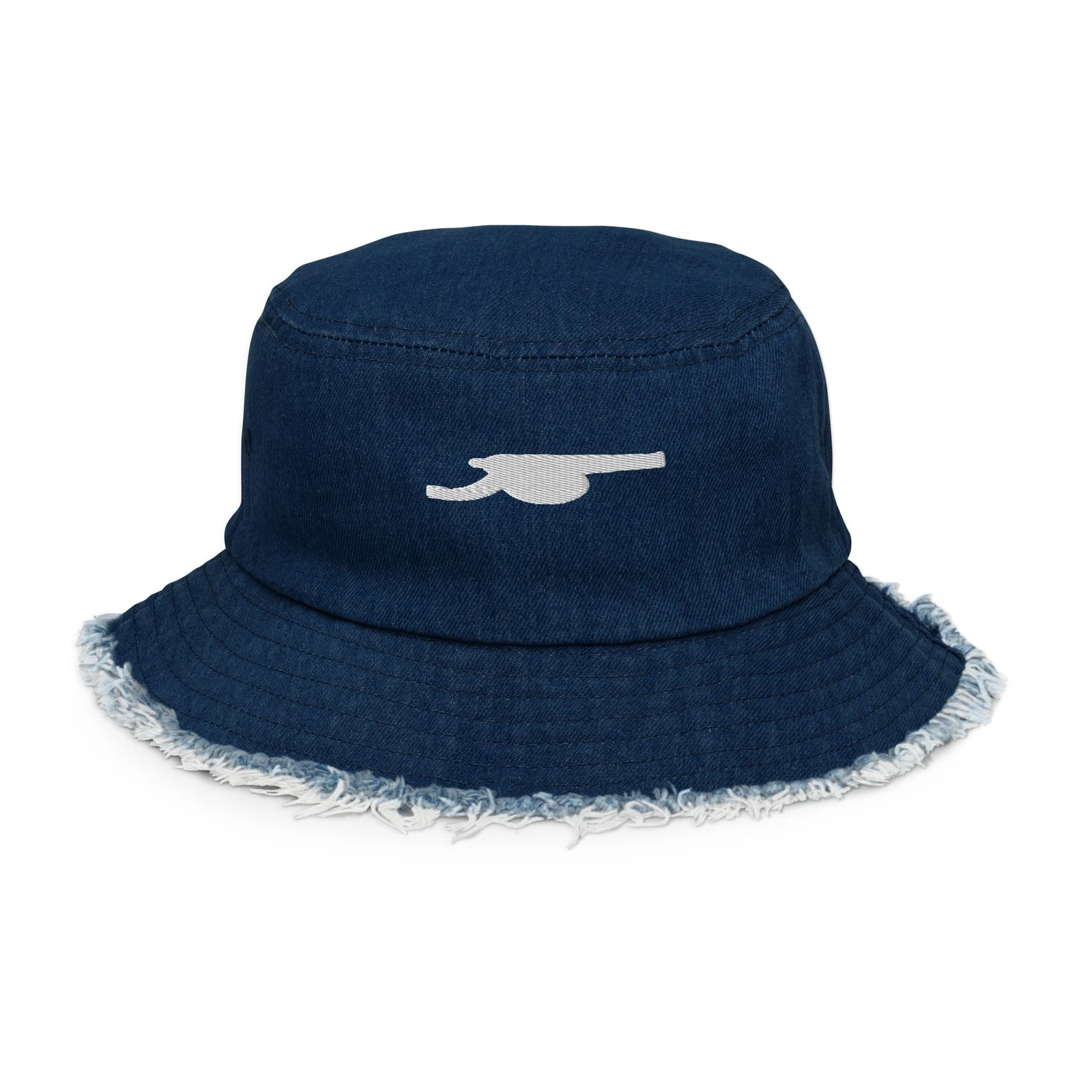 Arsenal FC Minimalist Design Distressed denim bucket hat