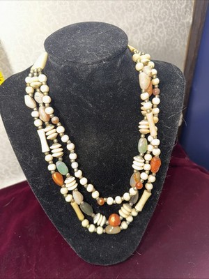 Natural Semi Precious Multi strand Necklace