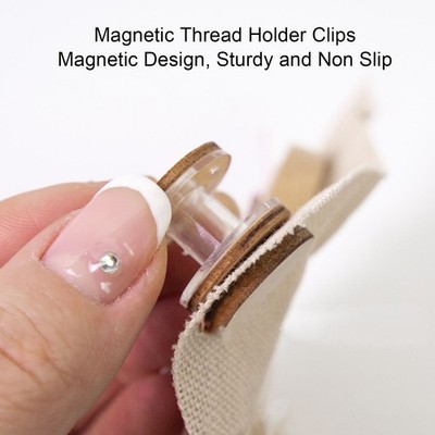 6x Magnetic Clips For Thread Holder Bobbin Spool Beechwood Clamps Crossed St SET